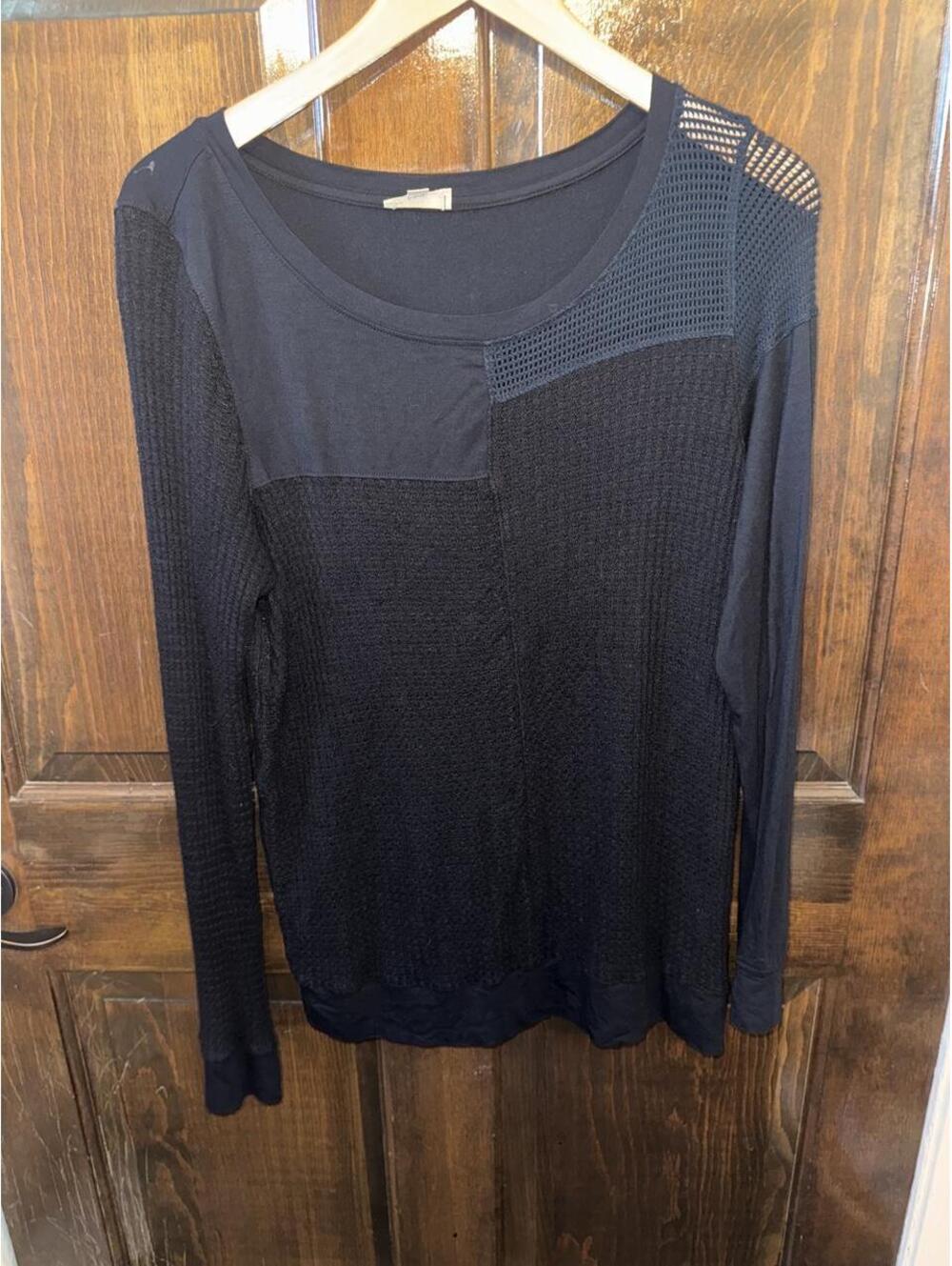 a mixed-media, long-sleeve top from AG Adriano Goldschmied